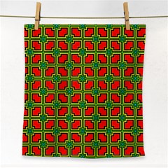 Pattern Modern Texture Seamless Red Yellow Green Face Towel by Simbadda