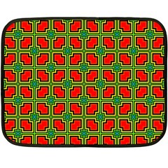 Pattern Modern Texture Seamless Red Yellow Green Fleece Blanket (mini) by Simbadda