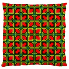 Pattern Modern Texture Seamless Red Yellow Green Large Cushion Case (one Side) by Simbadda