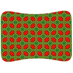 Pattern Modern Texture Seamless Red Yellow Green Velour Seat Head Rest Cushion by Simbadda