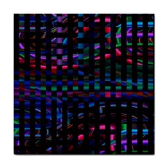 Stripes Background Black Colorful Tile Coaster by Simbadda