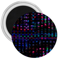 Stripes Background Black Colorful 3  Magnets by Simbadda