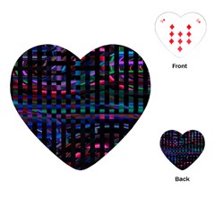 Stripes Background Black Colorful Playing Cards Single Design (heart) by Simbadda