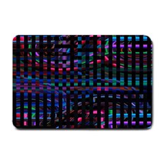 Stripes Background Black Colorful Small Doormat  by Simbadda