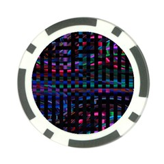 Stripes Background Black Colorful Poker Chip Card Guard by Simbadda