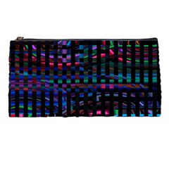 Stripes Background Black Colorful Pencil Cases by Simbadda