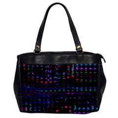 Stripes Background Black Colorful Oversize Office Handbag by Simbadda