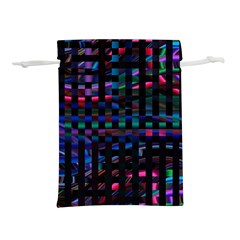 Stripes Background Black Colorful Lightweight Drawstring Pouch (l) by Simbadda