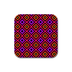 Squares Modern Backgrounds Texture Rubber Coaster (square)  by Simbadda