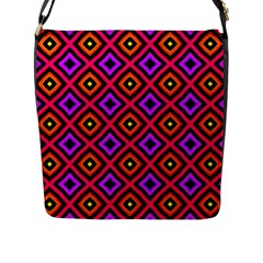 Squares Modern Backgrounds Texture Flap Closure Messenger Bag (l) by Simbadda