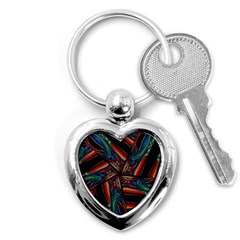 Abstract Art Abstract Background Key Chain (heart) by Simbadda