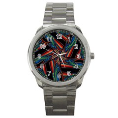 Abstract Art Abstract Background Sport Metal Watch by Simbadda