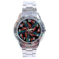 Abstract Art Abstract Background Stainless Steel Analogue Watch by Simbadda