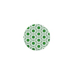 White Background Green Shapes 1  Mini Buttons by Simbadda