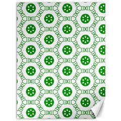 White Background Green Shapes Canvas 36  X 48  by Simbadda