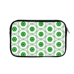 White Background Green Shapes Apple Macbook Pro 13  Zipper Case by Simbadda