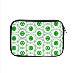 White Background Green Shapes Apple Macbook Pro 15  Zipper Case by Simbadda