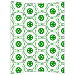 White Background Green Shapes Back Support Cushion by Simbadda