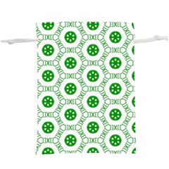 White Background Green Shapes  Lightweight Drawstring Pouch (xl)