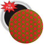 Pattern Flower Texture Seamless 3  Magnets (10 pack)  Front