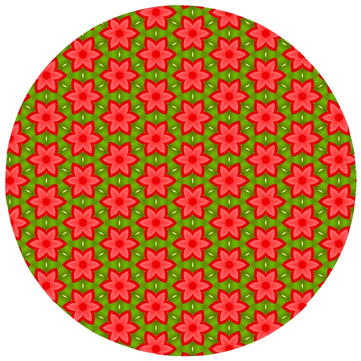 Pattern Flower Texture Seamless Wooden Puzzle Round