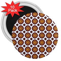 Pattern Fall Color White Background 3  Magnets (10 pack) 