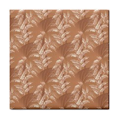 Scrapbook Leaves Decorative Tile Coaster by Simbadda