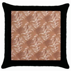 Scrapbook Leaves Decorative Throw Pillow Case (black) by Simbadda