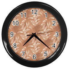 Scrapbook Leaves Decorative Wall Clock (black) by Simbadda