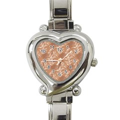 Scrapbook Leaves Decorative Heart Italian Charm Watch by Simbadda