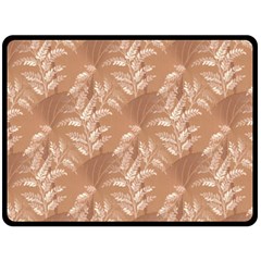 Scrapbook Leaves Decorative Fleece Blanket (large)  by Simbadda