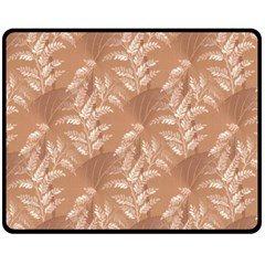 Scrapbook Leaves Decorative Double Sided Fleece Blanket (medium)  by Simbadda