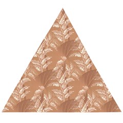 Scrapbook Leaves Decorative Wooden Puzzle Triangle