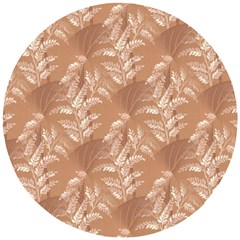 Scrapbook Leaves Decorative Wooden Puzzle Round