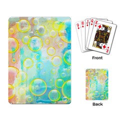 Bubbles Blue Floating Air Playing Cards Single Design (rectangle) by Simbadda