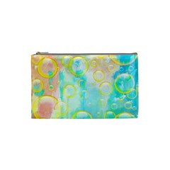 Bubbles Blue Floating Air Cosmetic Bag (small) by Simbadda