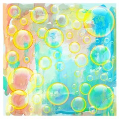 Bubbles Blue Floating Air Wooden Puzzle Square by Simbadda