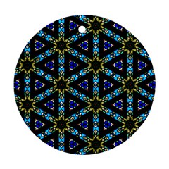 Stained Glass Pattern Church Window Ornament (Round)