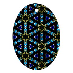 Stained Glass Pattern Church Window Ornament (Oval)