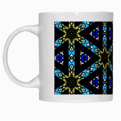 Stained Glass Pattern Church Window White Mugs