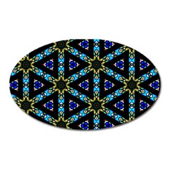 Stained Glass Pattern Church Window Oval Magnet