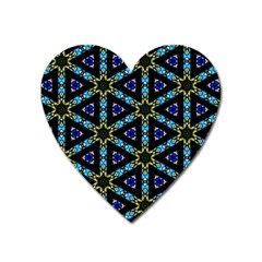 Stained Glass Pattern Church Window Heart Magnet