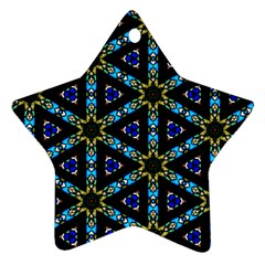 Stained Glass Pattern Church Window Star Ornament (Two Sides)