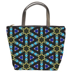 Stained Glass Pattern Church Window Bucket Bag