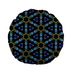 Stained Glass Pattern Church Window Standard 15  Premium Round Cushions by Simbadda