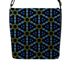 Stained Glass Pattern Church Window Flap Closure Messenger Bag (L)