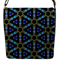 Stained Glass Pattern Church Window Flap Closure Messenger Bag (S)