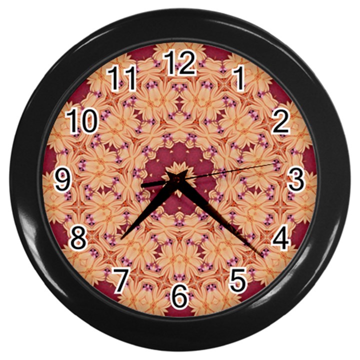 Abstract Art Abstract Background Brown Wall Clock (Black)