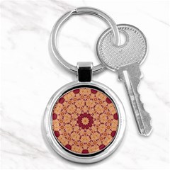 Abstract Art Abstract Background Brown Key Chain (round) by Simbadda