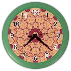 Abstract Art Abstract Background Brown Color Wall Clock by Simbadda